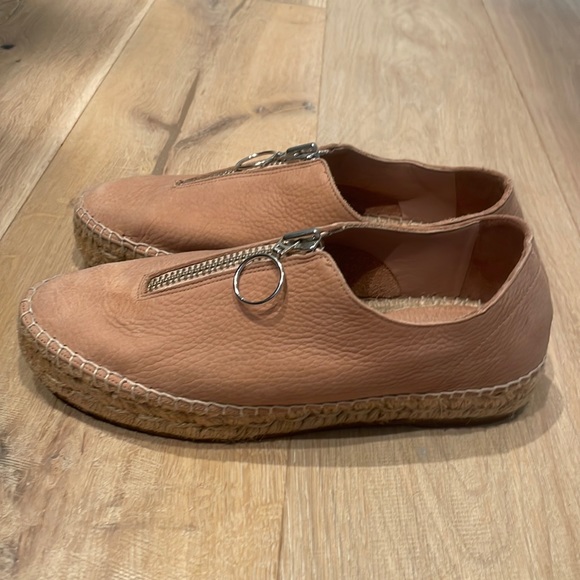 ALEXANDER WANG pink leather espadrilles - Picture 1 of 10